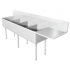 IMC Teddy SCS-44-1620-36L Quad Scullery Sink  117" x 25.5"  Stainless Steel - B015RIW2SC